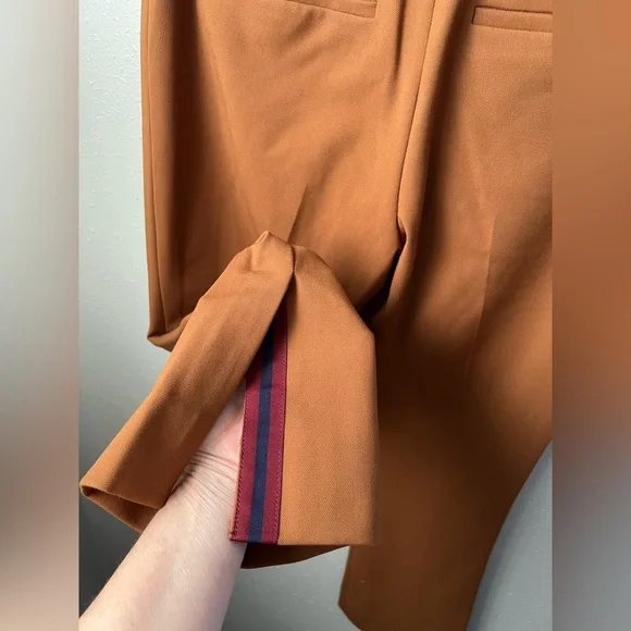 New VERONICA BEARD Arte Slit Flare Pants in Dark Ochre Size 4 - Picture 5 of 14